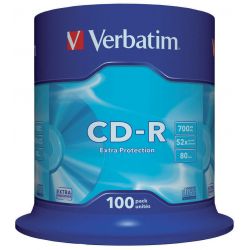 CD-R Verbatim 700MB 80min Torre 100pz