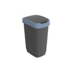 Bidone Rotho Twist 25lt 33x25x48cm nero/blu