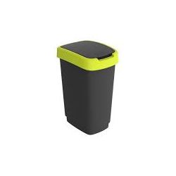 Bidone Rotho Twist 25lt 33x25x48cm nero/lime